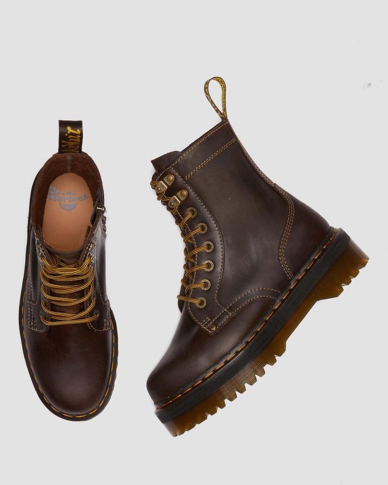 Dr Martin Martens Jadon Boot Arc Crazy Horse Platforms (Crazy Horse) Platforms Boots Brown | FA44-I2PJ