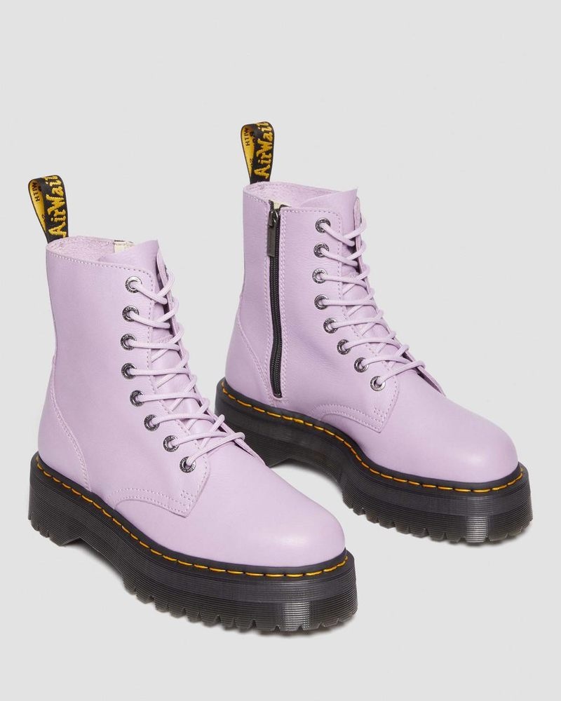 Dr Martin Martens Jadon III Boot Pisa Leather Platforms (Pisa) Platforms Boots Lilac | UR92-T0ZQ