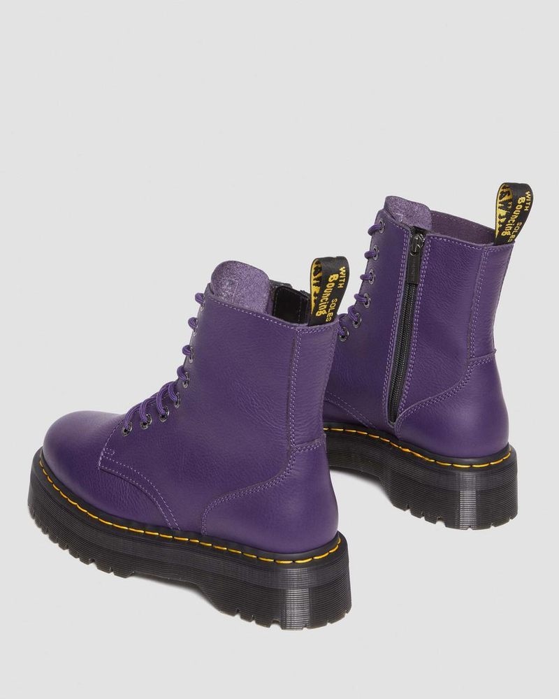 Dr Martin Martens Jadon III Boot Pisa Leather Platforms (Pisa) Platforms Boots RICH PURPLE | HC16-L2PO