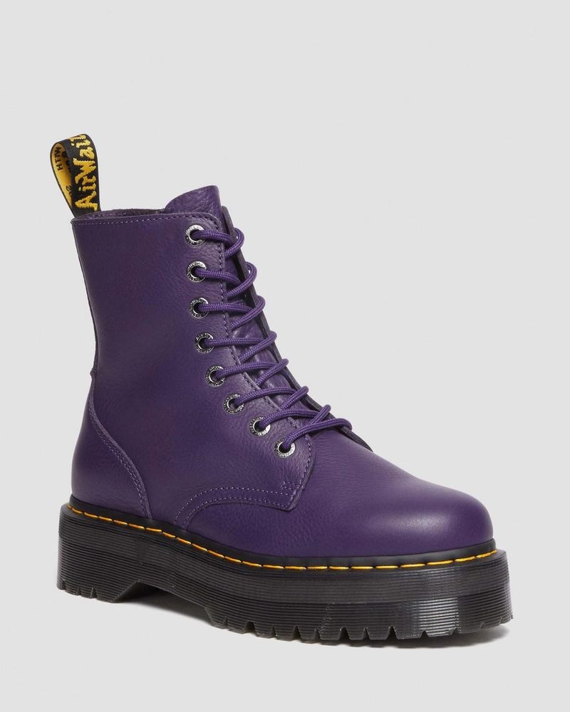 Dr Martin Martens Jadon III Boot Pisa Leather Platforms (Pisa) Platforms Boots RICH PURPLE | HC16-L2PO