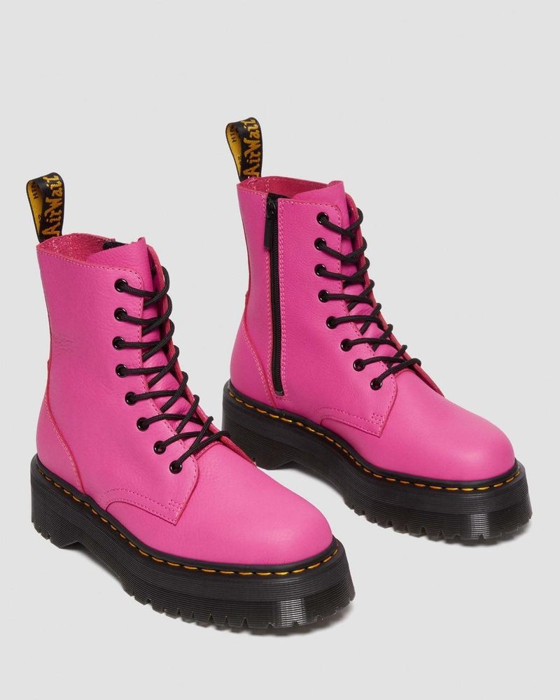 Dr Martin Martens Jadon III Boot Pisa Leather Platforms (Pisa) Platforms Boots Thrift Pink | HY33-W7WF