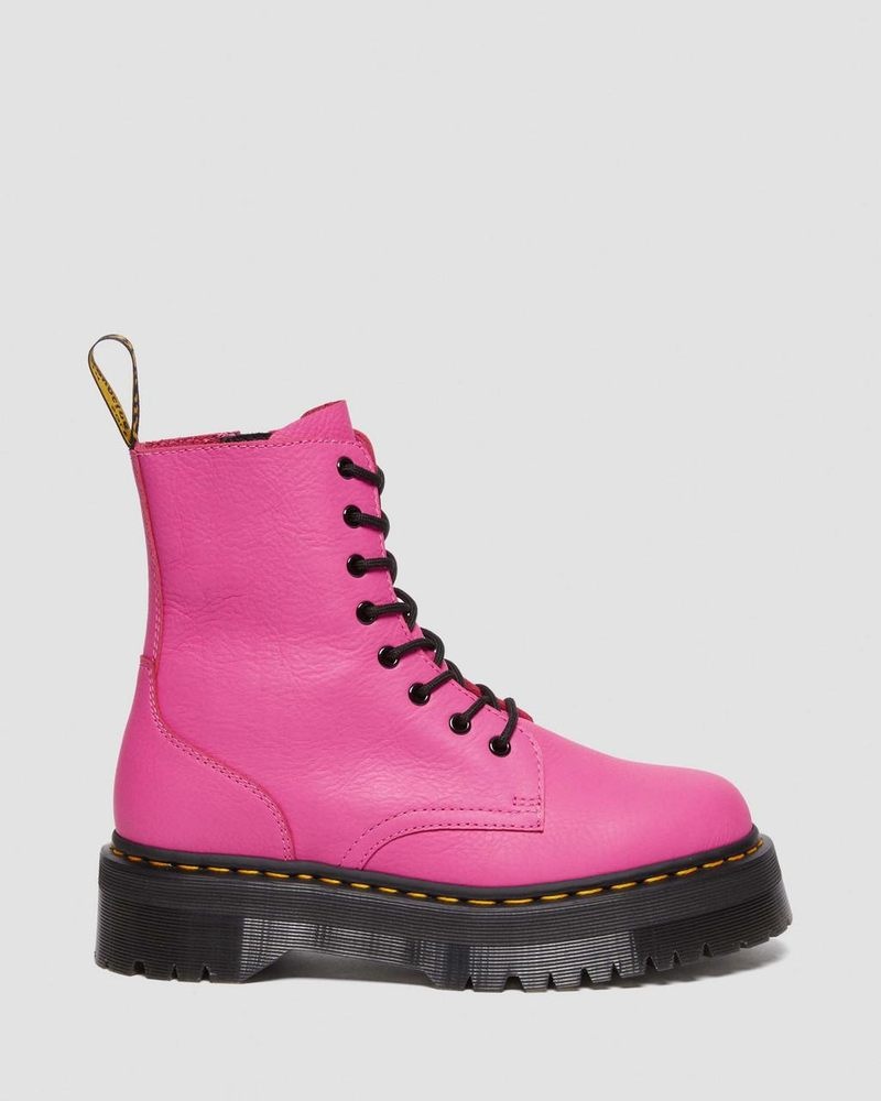 Dr Martin Martens Jadon III Boot Pisa Leather Platforms (Pisa) Platforms Boots Thrift Pink | HY33-W7WF