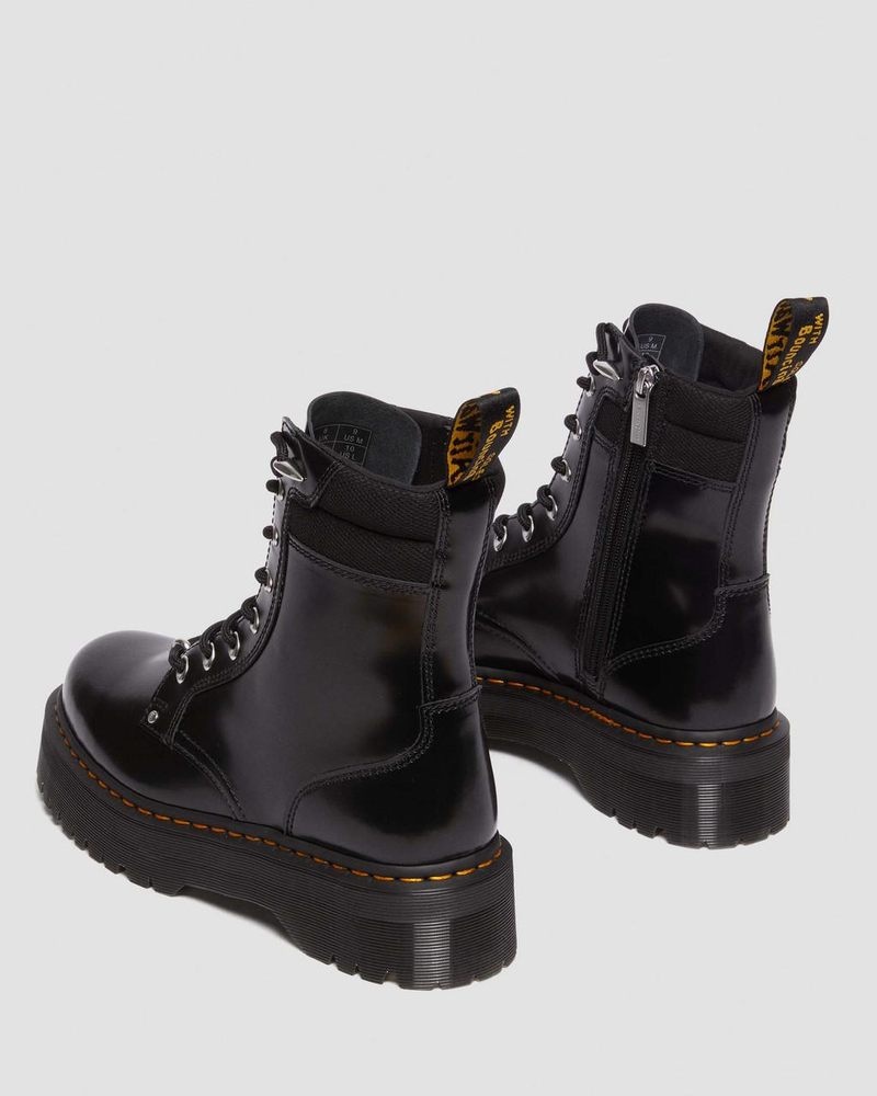 Dr Martin Martens Jadon II Boot Hardware Buttero Leather Platforms (Buttero) Platforms Boots Black | ZS28-Z9WX