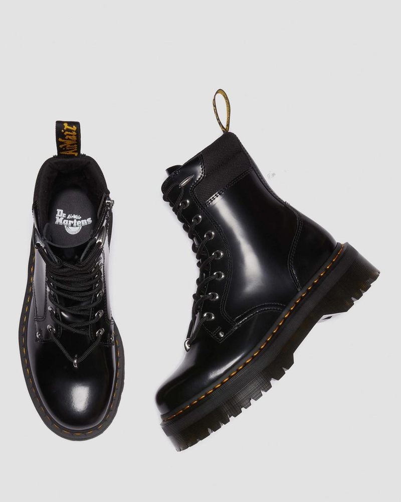 Dr Martin Martens Jadon II Boot Hardware Buttero Leather Platforms (Buttero) Platforms Boots Black | ZS28-Z9WX