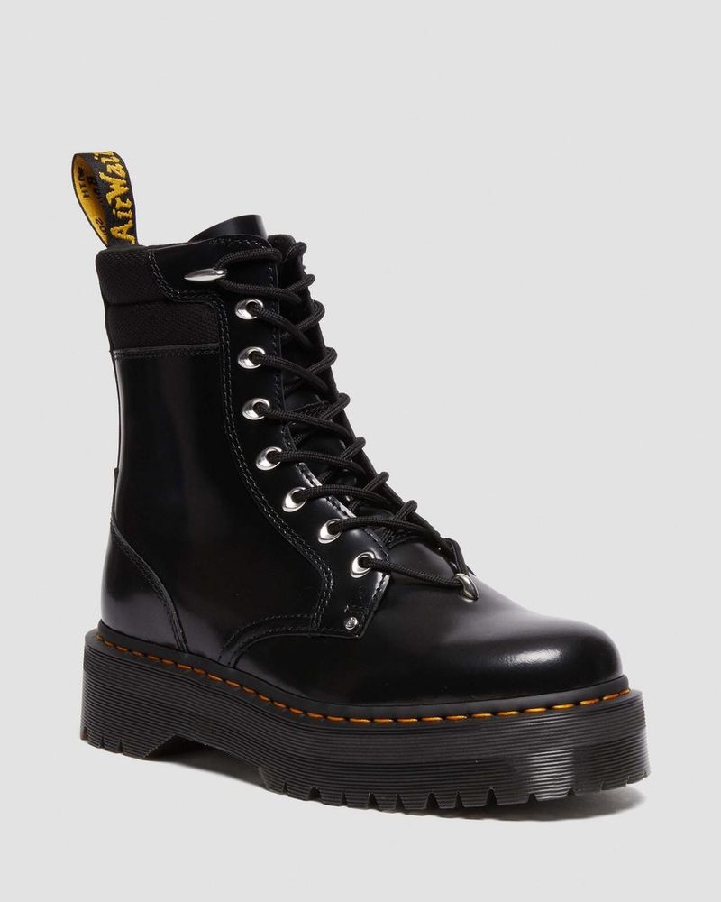 Dr Martin Martens Jadon II Boot Hardware Buttero Leather Platforms (Buttero) Platforms Boots Black | ZS28-Z9WX