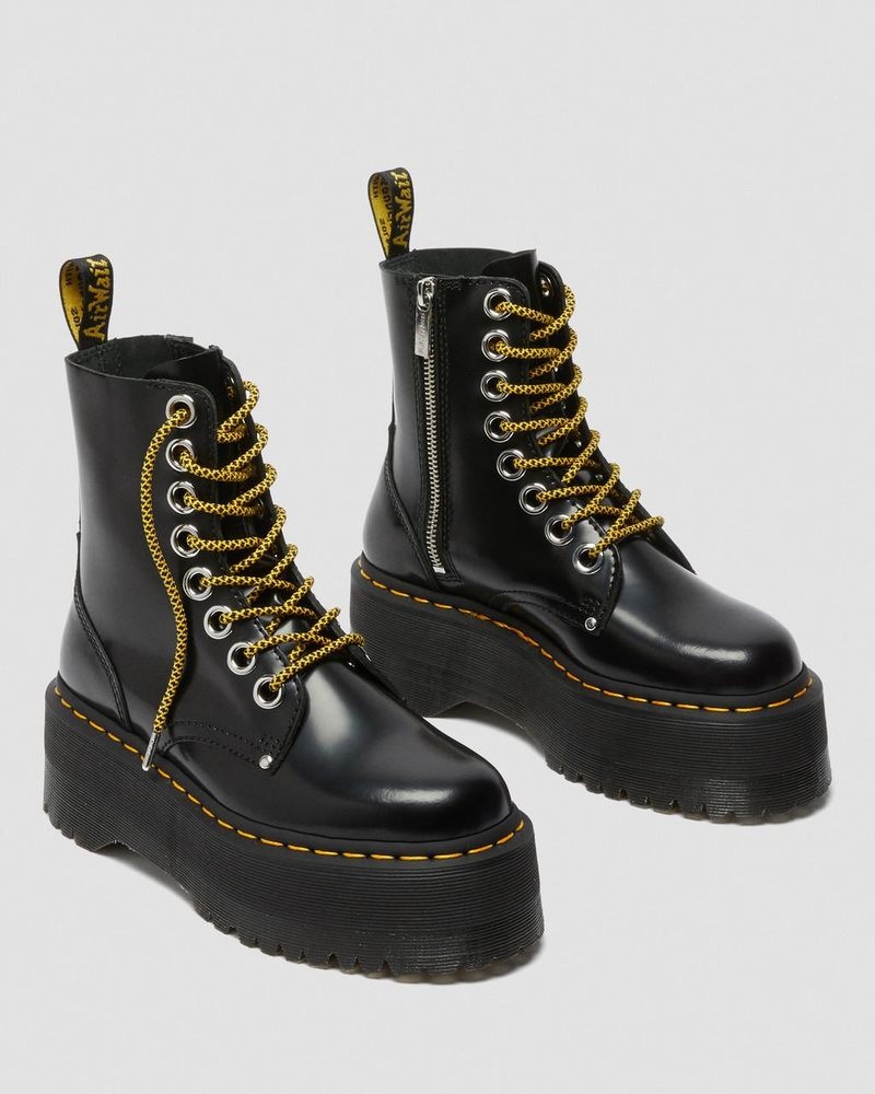 Dr Martin Martens Jadon Max Boot - Platforms (Buttero) Platforms Boots Black | NG90-R9NW