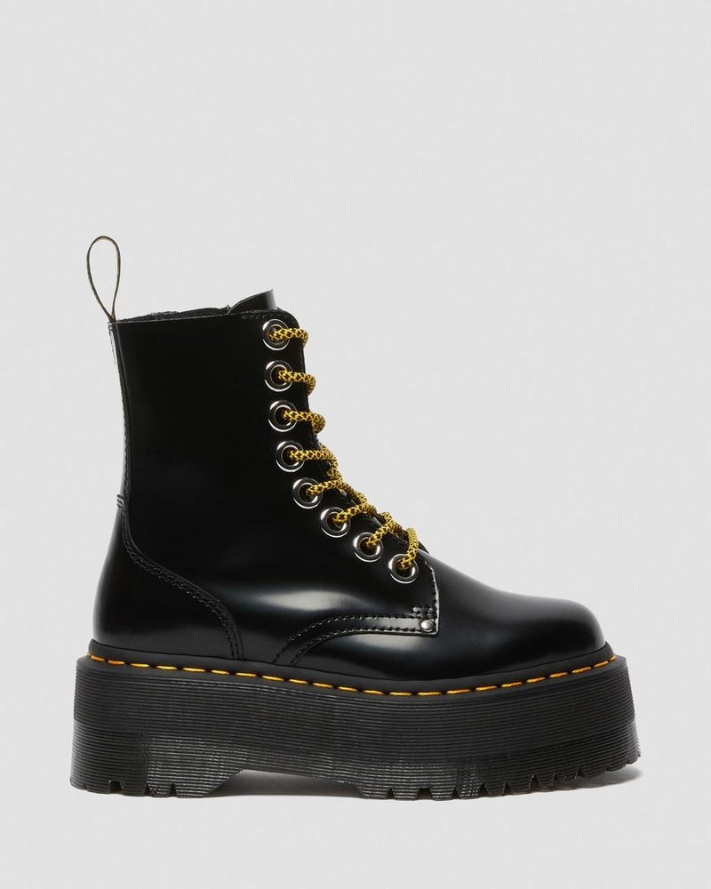 Dr Martin Martens Jadon Max Boot - Platforms (Buttero) Platforms Boots Black | NG90-R9NW