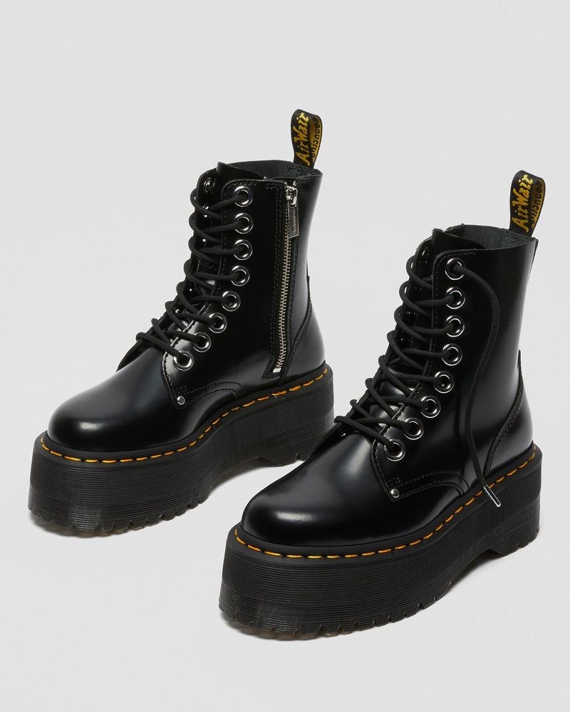 Dr Martin Martens Jadon Max Boot - Platforms (Buttero) Platforms Boots Black | NG90-R9NW