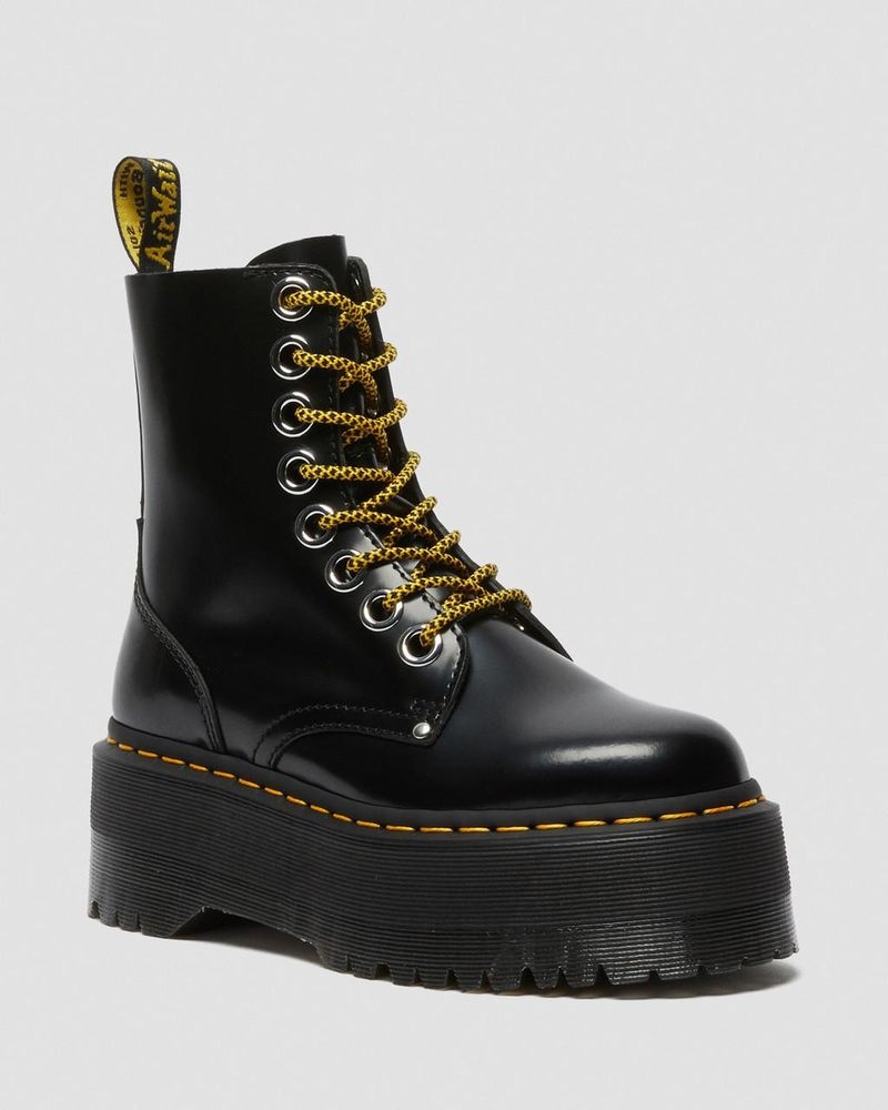 Dr Martin Martens Jadon Max Boot - Platforms (Buttero) Platforms Boots Black | NG90-R9NW