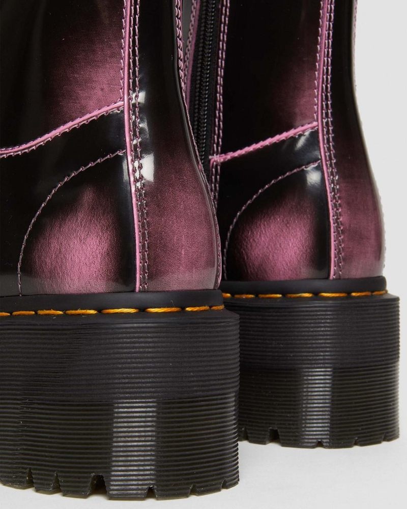 Dr Martin Martens Jetta Hi Max Distressed Leather Platform Boots (Arcadia) Platforms Boots Fondant Pink | VV01-C2HS