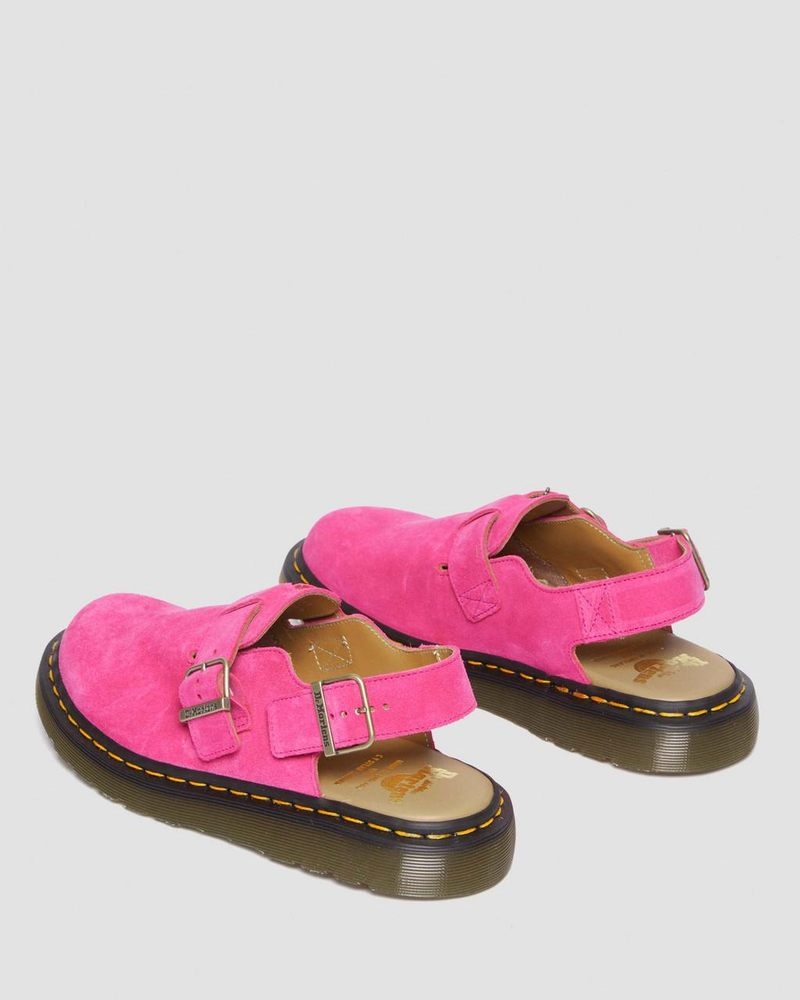 Dr Martin Martens Jorge Made in England Suede Slingback Mules (Repello Calf Suede (Gum Oil)) Sandals Pink | HM91-P0RR