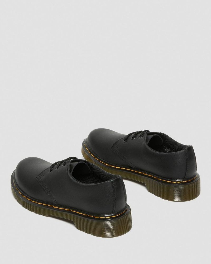 Dr Martin Martens Junior 1461 Softy T Leather Shoes (Softy T) Shoes Black | GQ37-A7FI