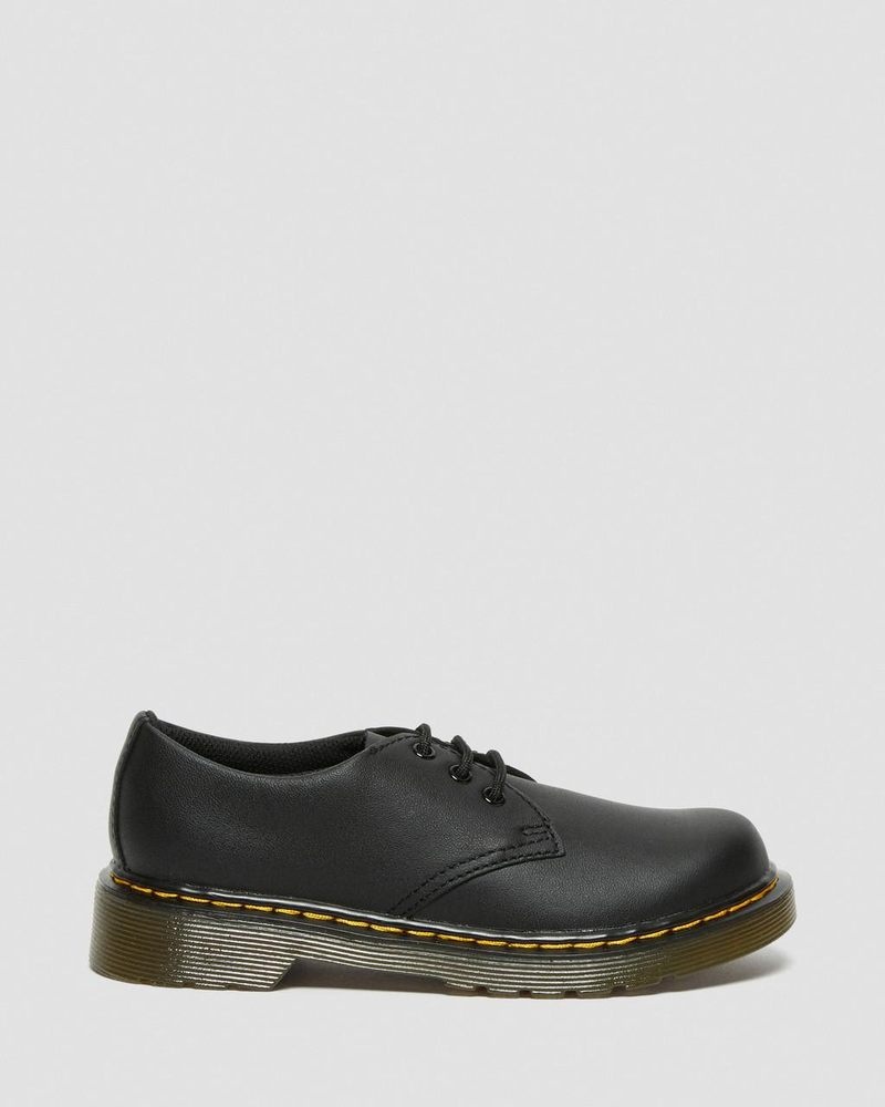 Dr Martin Martens Junior 1461 Softy T Leather Shoes (Softy T) Shoes Black | GQ37-A7FI