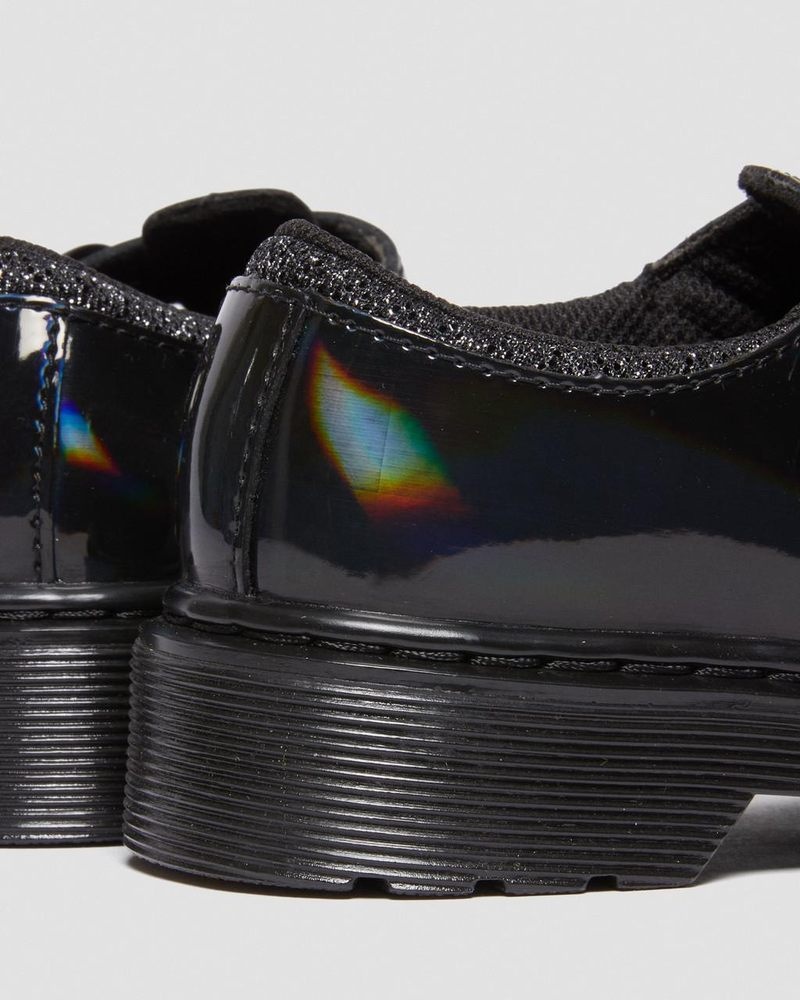 Dr Martin Martens Junior 8065 Rainbow Patent Leather Mary Jane Shoes (Rainbow Patent) Shoes Black | SL93-D0UO