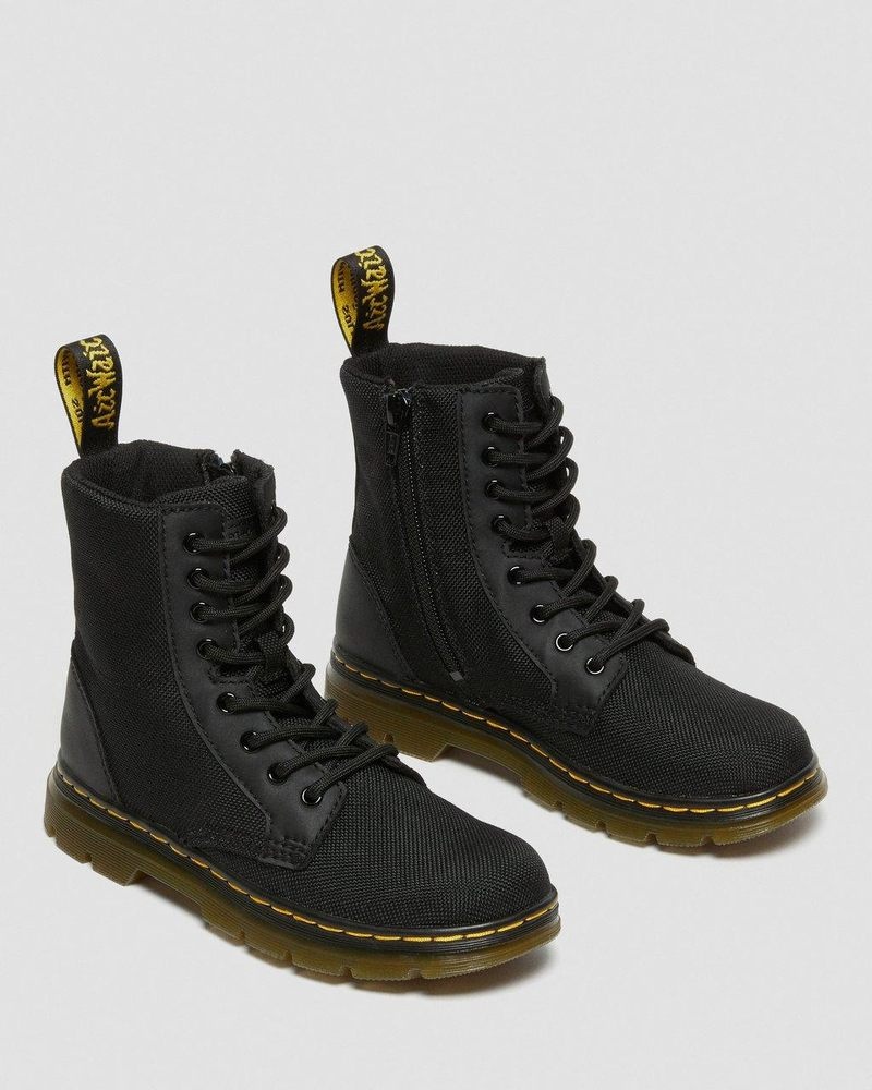 Dr Martin Martens Junior Combs Extra Tough Poly Casual Boots (Extra Tough 50/50+Rubbery) Boots Black | KJ88-F1DG