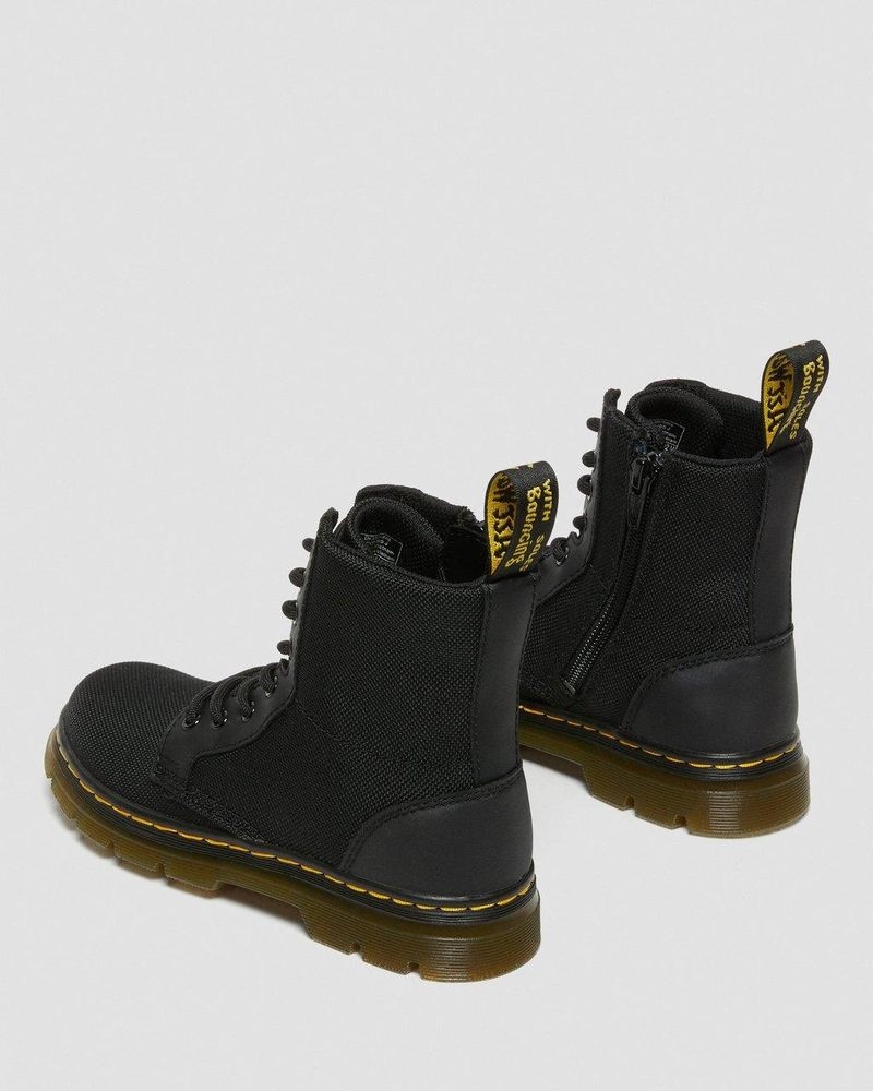 Dr Martin Martens Junior Combs Extra Tough Poly Casual Boots (Extra Tough 50/50+Rubbery) Boots Black | KJ88-F1DG