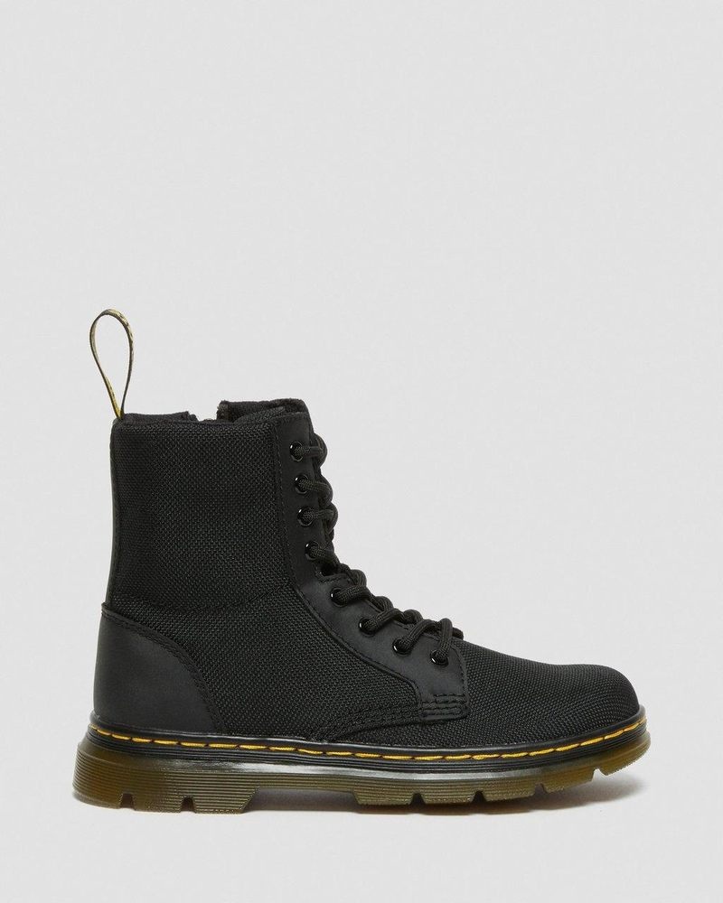 Dr Martin Martens Junior Combs Extra Tough Poly Casual Boots (Extra Tough 50/50+Rubbery) Boots Black | KJ88-F1DG