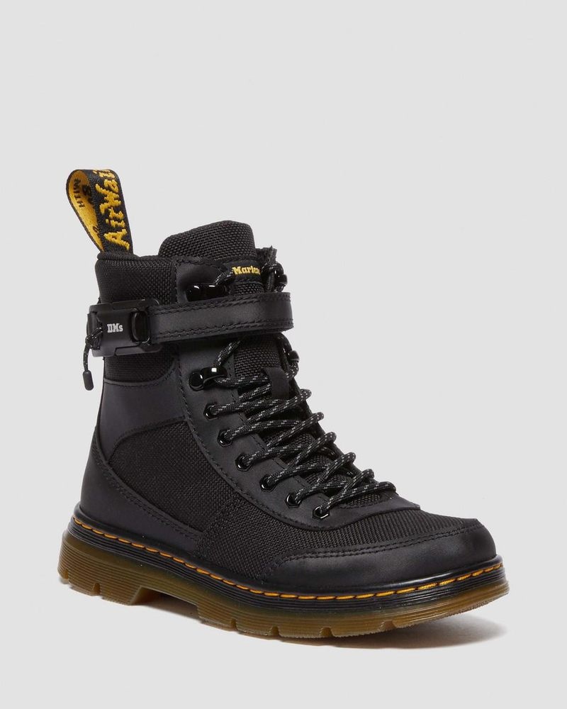 Dr Martin Martens Junior Combs Tech Extra Tough Poly Casual Boots (Extra Tough 50/50+Rubbery) Boots Black | BL18-C4BD