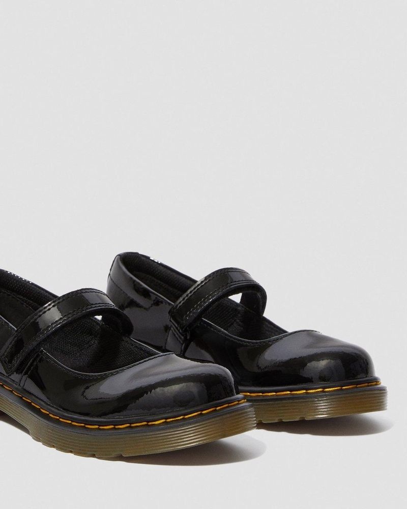 Dr Martin Martens Junior Maccy Patent Leather Mary Jane Shoes (Patent Leather) Shoes Black | VQ37-H8PP