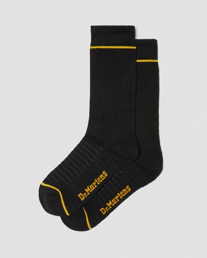 Dr Martin Martens Lightweight Organic Cotton Blend Socks (Organic Cotton Blend) Socks Black | AT84-A4XT