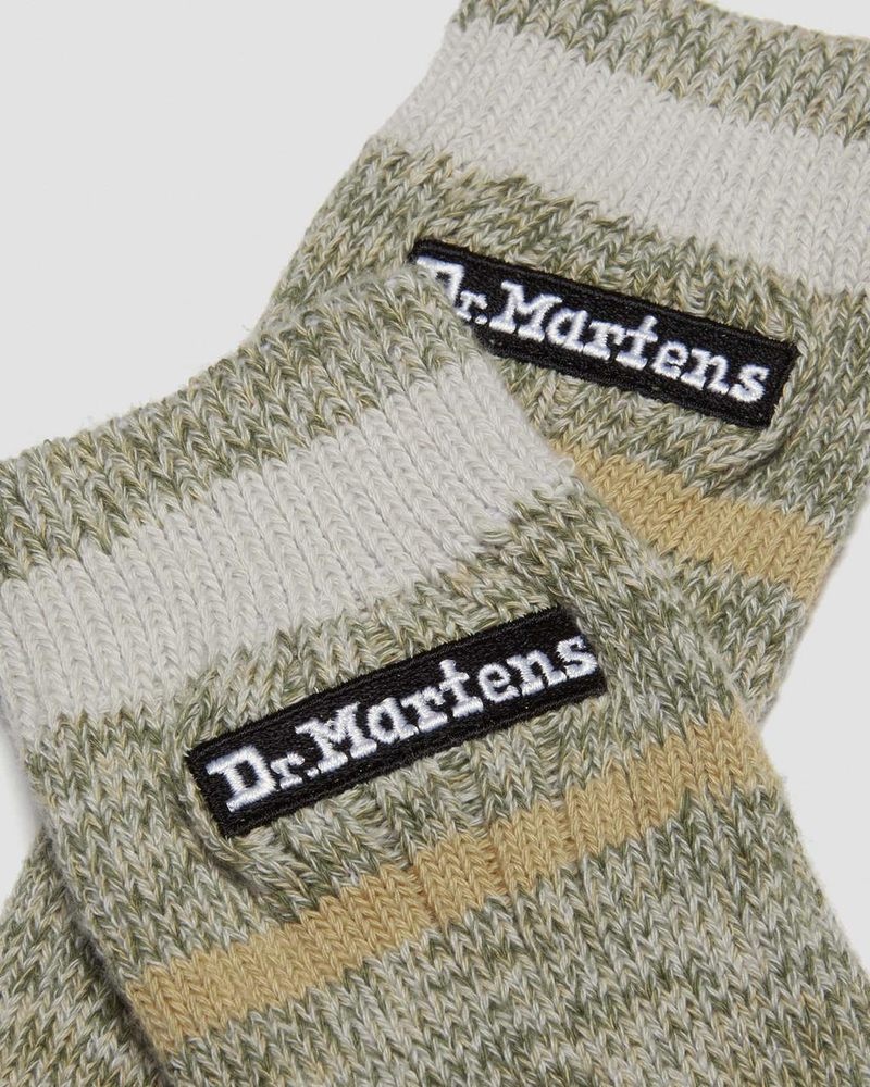 Dr Martin Martens Marl Organic Socks (Cotton Blend) Socks Muted Olive | MO94-I1JZ