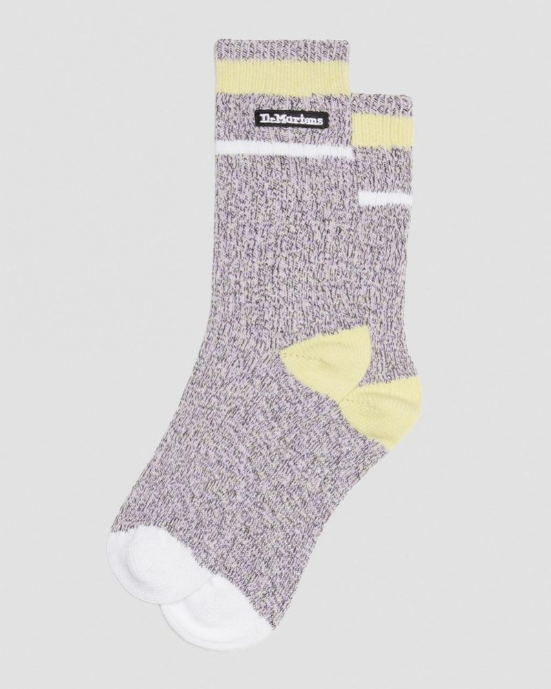 Dr Martin Martens Marl Organic Socks (Cotton Blend) Socks Lilac | ZU40-M1HF