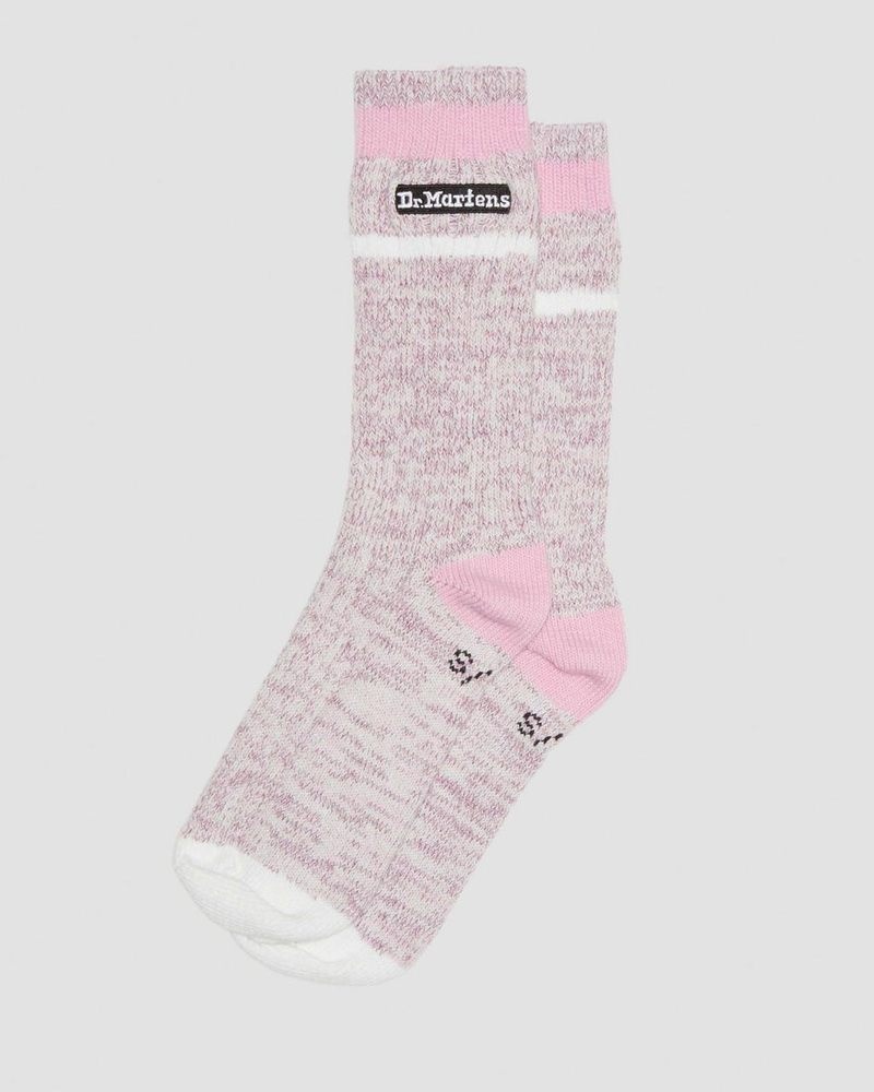 Dr Martin Martens Marl Organic Socks (Cotton Blend) Socks Pink | EA67-V5NZ