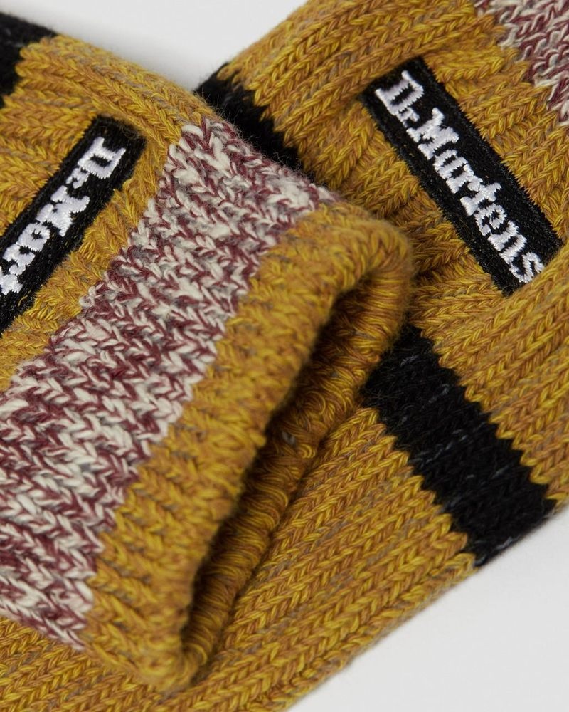 Dr Martin Martens Marl Organic Socks (Cotton Blend) Socks Yellow | EW65-I3AD