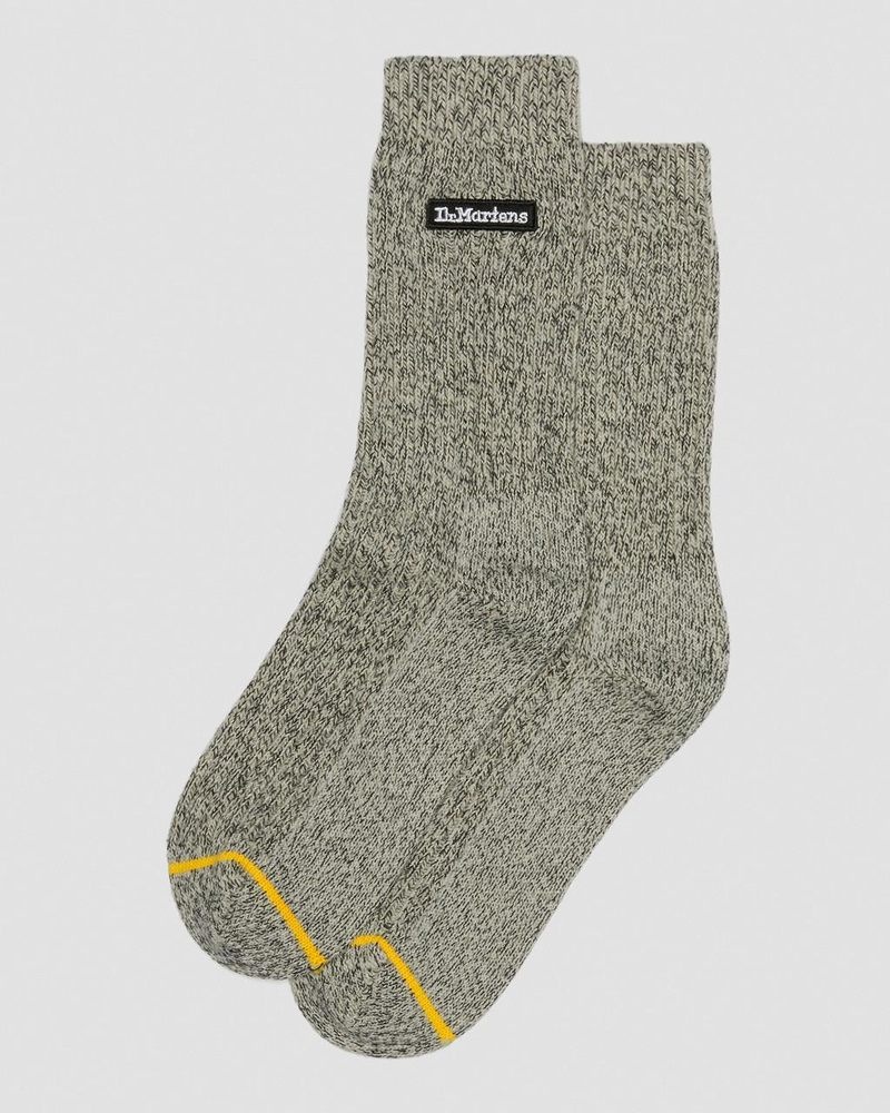 Dr Martin Martens Merino Organic Cotton Blend Socks (Organic Cotton Blend) Socks Ecru | LQ59-T9YP