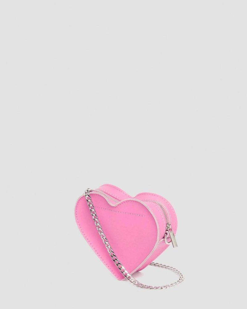 Dr Martin Martens Mini Heart Shaped Leather Bag (Kiev) Bags & Backpacks Fondant Pink | ZU92-I2WC