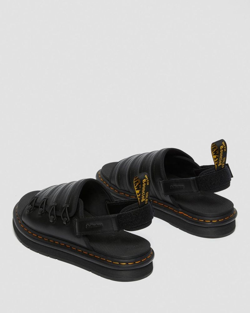 Dr Martin Martens Mura Suicoke Leather Sandals Sandals Black | UH98-X8QR