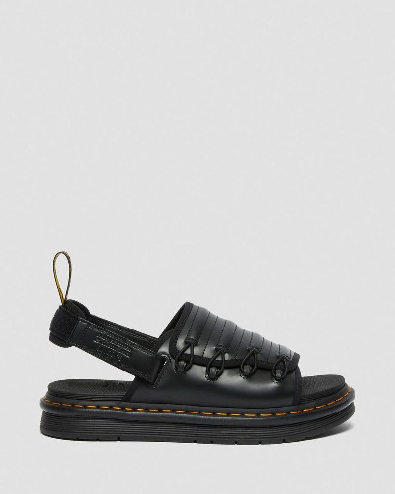 Dr Martin Martens Mura Suicoke Leather Sandals Sandals Black | UH98-X8QR