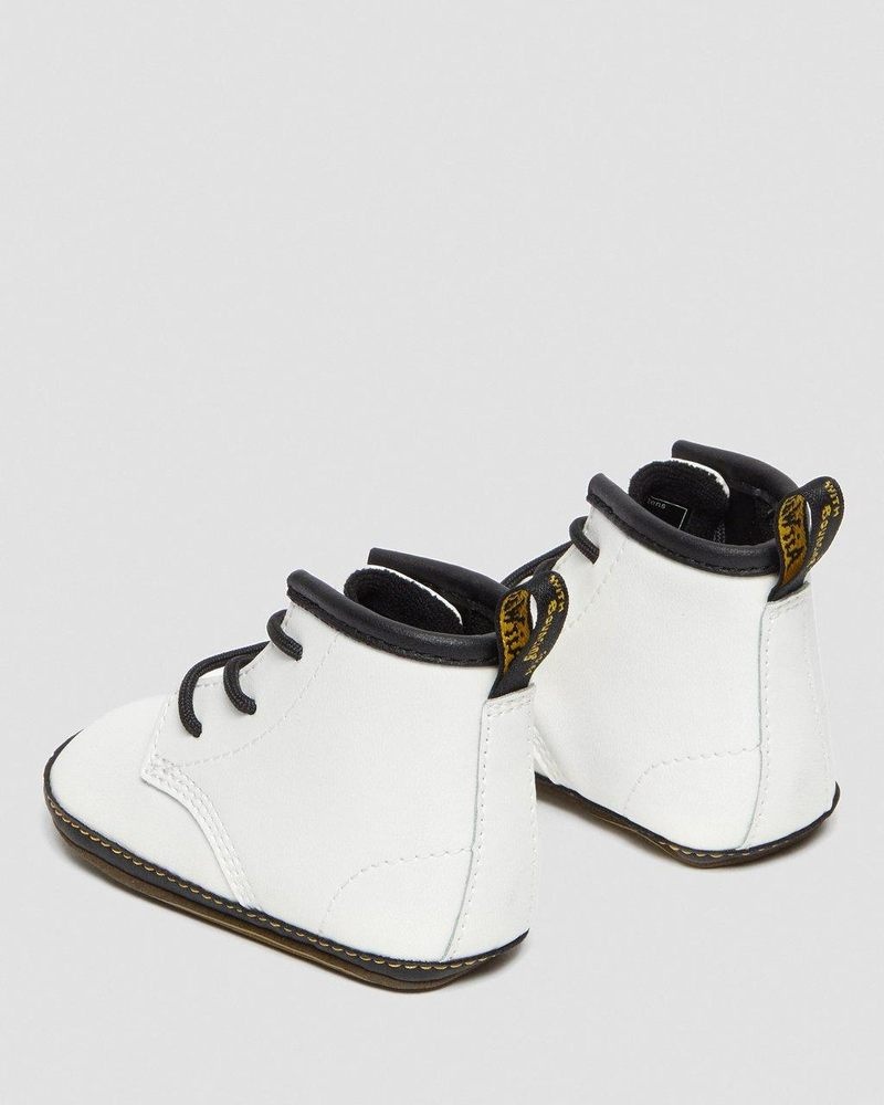 Dr Martin Martens Newborn 1460 Auburn Leather Booties (Mason Pu Split+Mason Nw Synthetic) Boots White | HZ50-K3WS