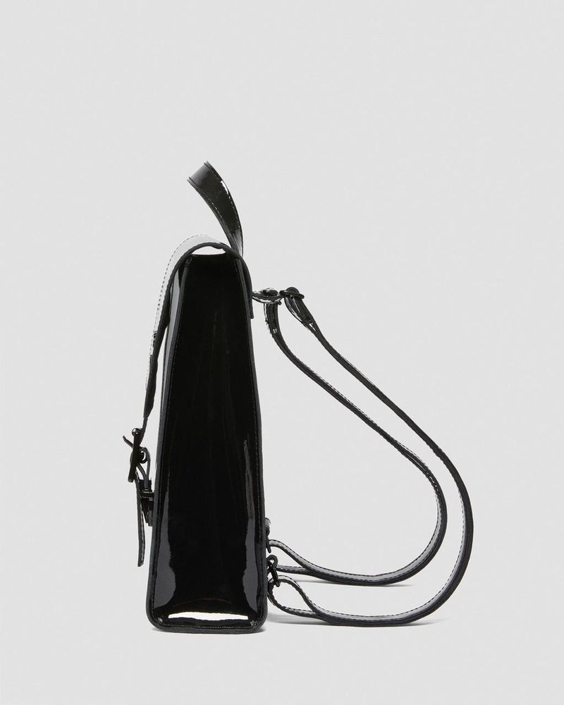 Dr Martin Martens Patent Leather Mini Backpack (Patent Leather) Bags & Backpacks Black | MS03-O5BT