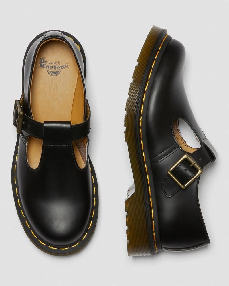 Dr Martin Martens Polley Smooth Leather Mary Janes (Smooth Leather) Shoes Black | UD73-C1DH