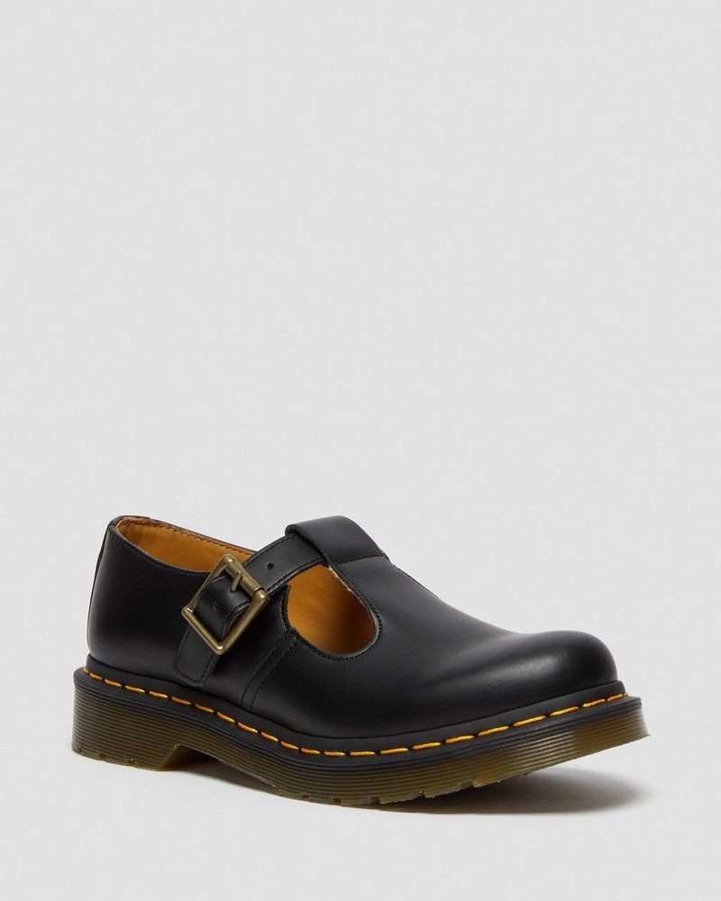 Dr Martin Martens Polley Smooth Leather Mary Janes (Smooth Leather) Shoes Black | UD73-C1DH