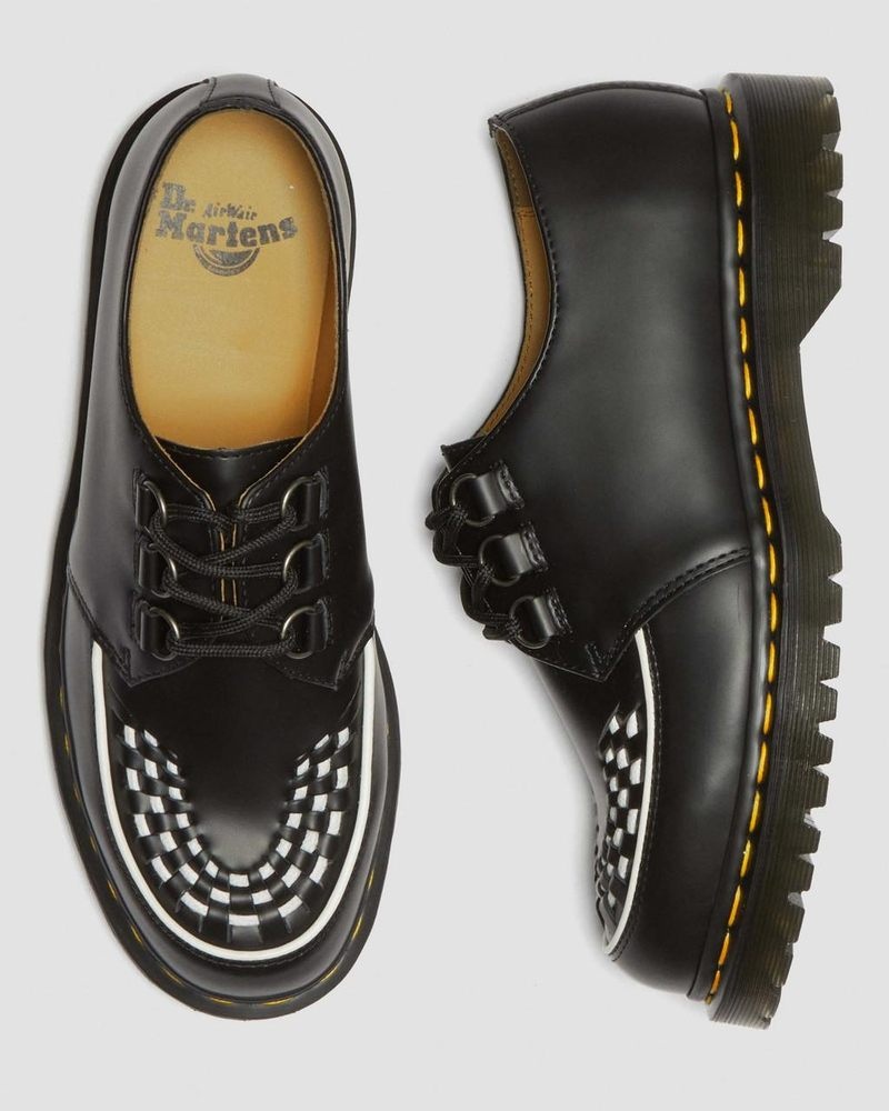 Dr Martin Martens Ramsey Smooth Leather Creepers (Smooth Leather) Shoes Black | QF21-I4FR