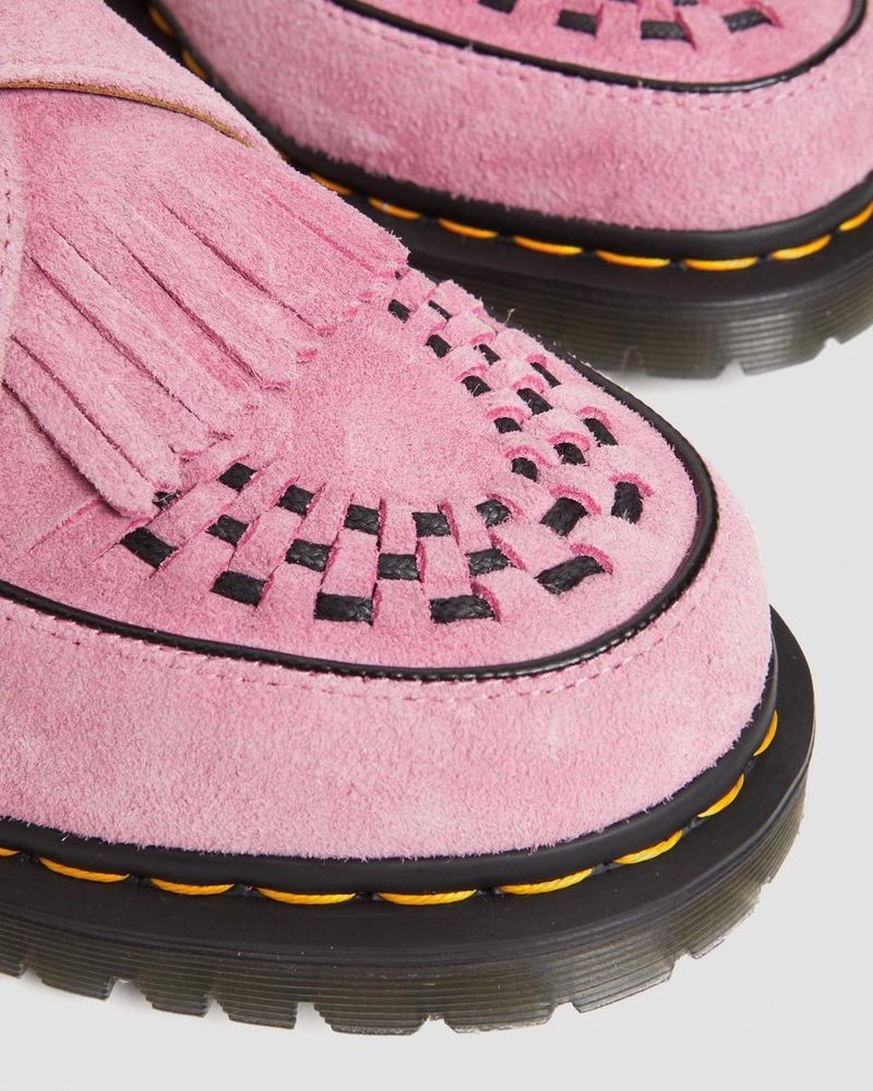 Dr Martin Martens Ramsey Suede Kiltie Buckle Creepers (Desert Oasis Suede) Shoes Fondant Pink | HM88-S6LY