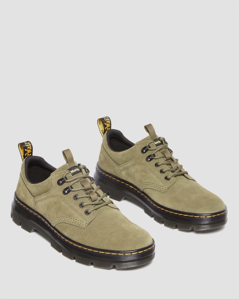 Dr Martin Martens Reeder Suede Utility Shoes (E.H.Suede) Shoes Dms Olive | HX75-R7CJ