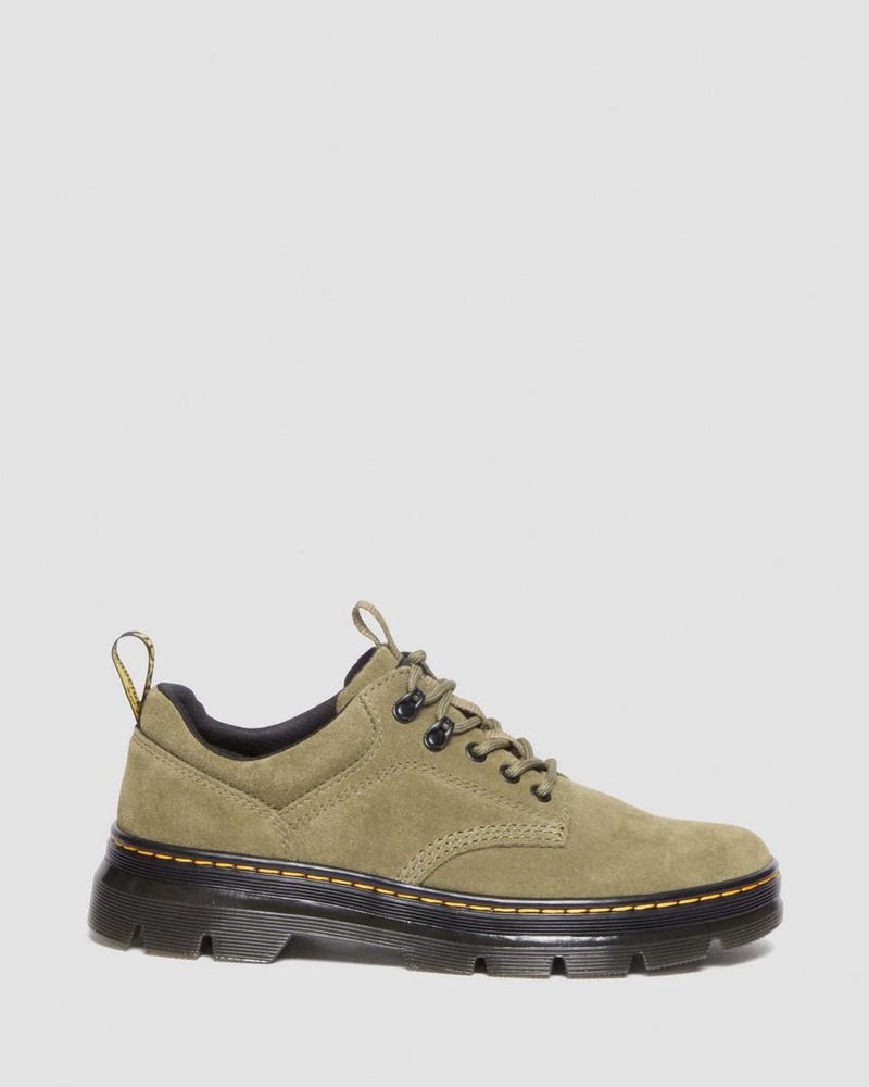 Dr Martin Martens Reeder Suede Utility Shoes (E.H.Suede) Shoes Dms Olive | HX75-R7CJ