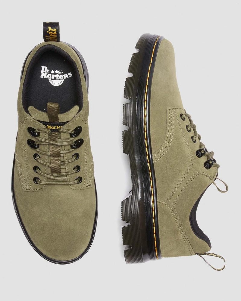 Dr Martin Martens Reeder Suede Utility Shoes (E.H.Suede) Shoes Dms Olive | HX75-R7CJ