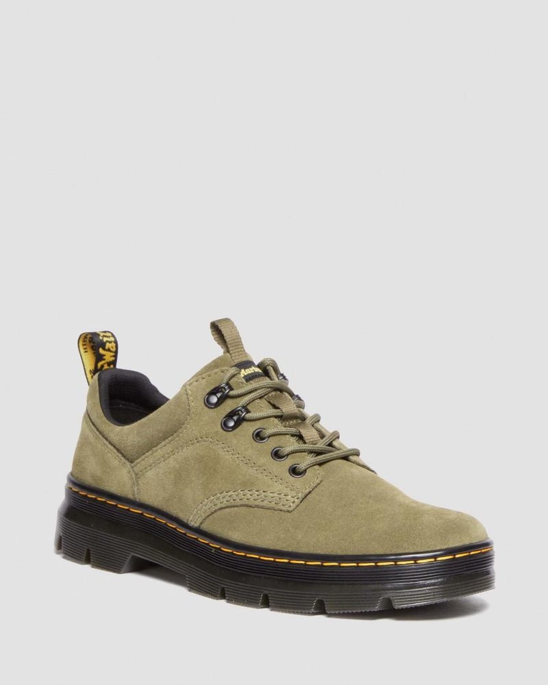 Dr Martin Martens Reeder Suede Utility Shoes (E.H.Suede) Shoes Dms Olive | HX75-R7CJ