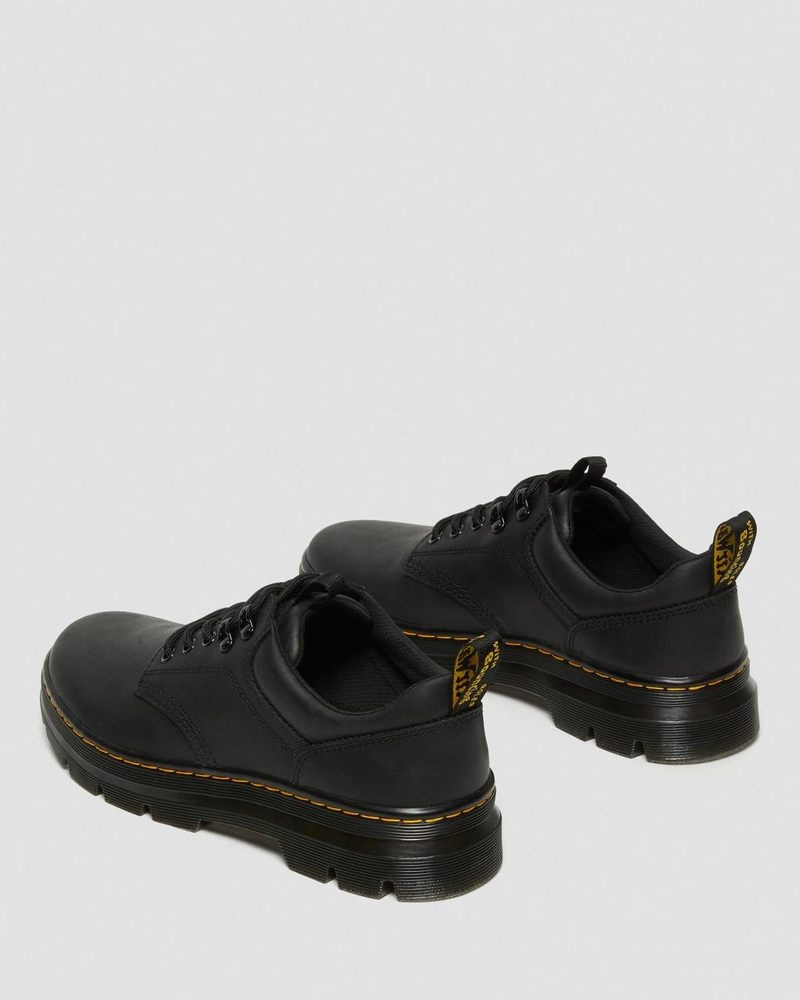 Dr Martin Martens Reeder Wyoming Leather Utility Shoes (Wyoming) Shoes Black | JS27-F5YJ