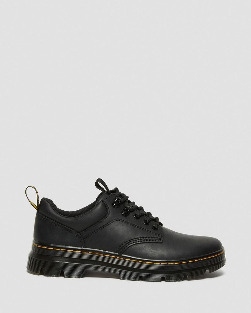 Dr Martin Martens Reeder Wyoming Leather Utility Shoes (Wyoming) Shoes Black | JS27-F5YJ