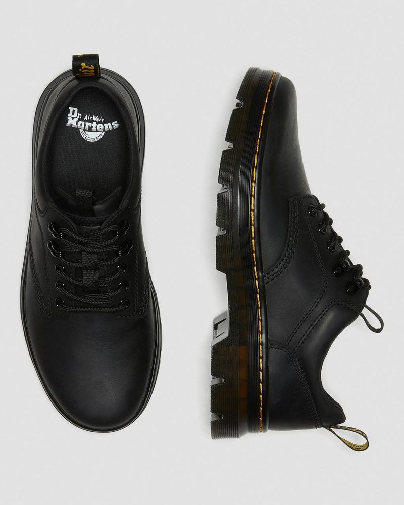 Dr Martin Martens Reeder Wyoming Leather Utility Shoes (Wyoming) Shoes Black | JS27-F5YJ