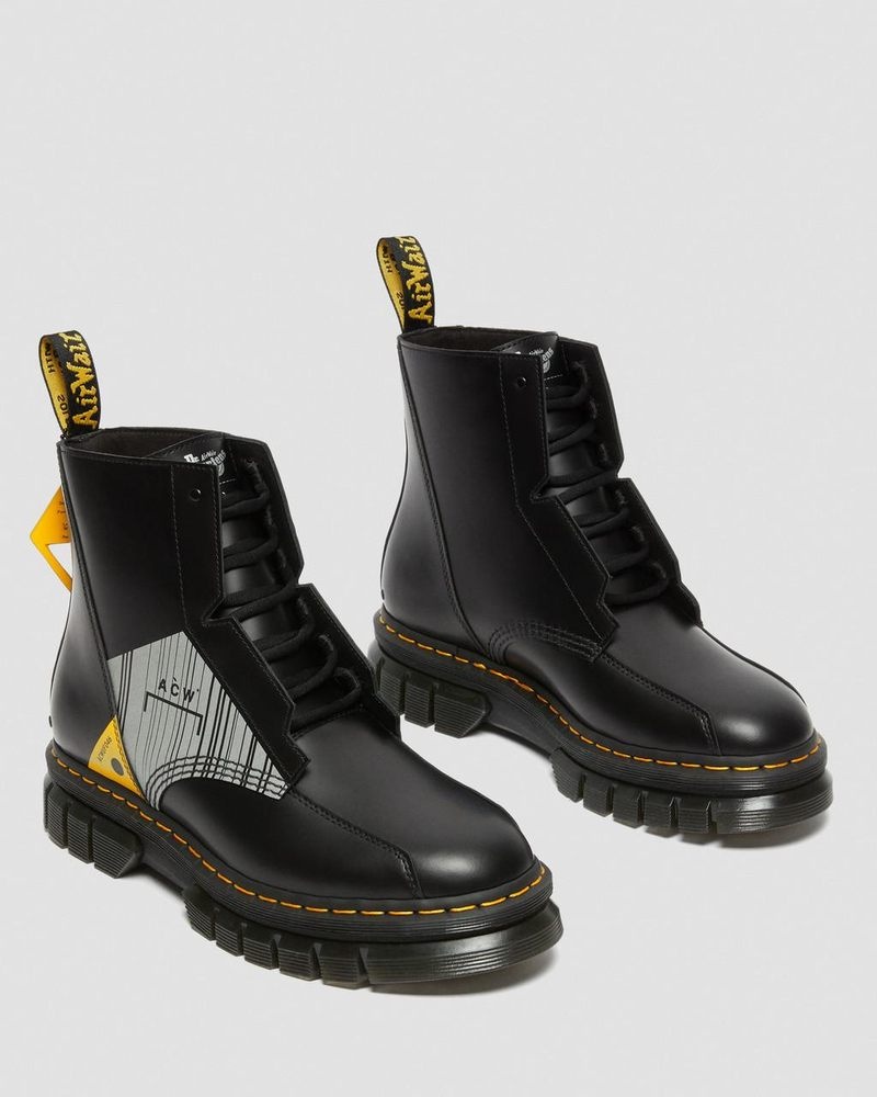 Dr Martin Martens Rikard A-Cold-Wall* Leather Platform Boots (Smooth Leather) Platforms Boots Black | RT58-H9OG