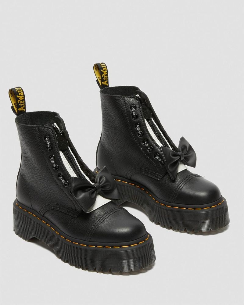 Dr Martin Martens Sinclair Lazy Oaf Leather Platform Boots (Pisa) Boots Black | ZO15-E3QU