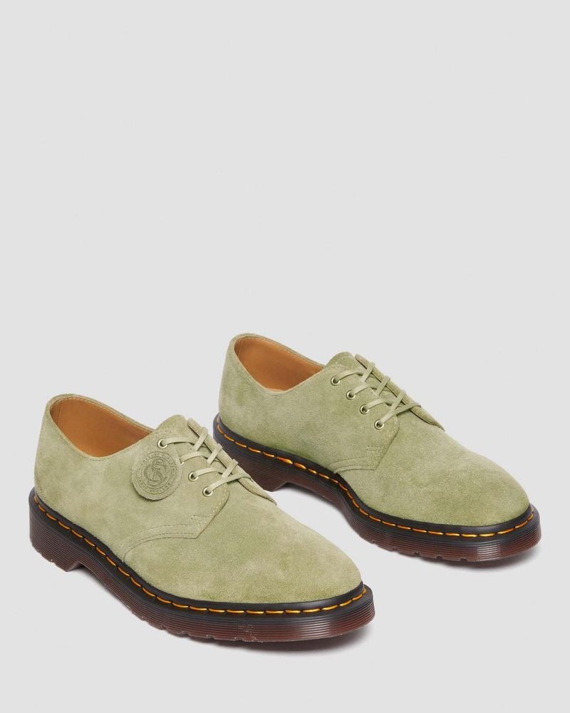 Dr Martin Martens Smiths Suede Dress Shoes (Desert Oasis Suede) Shoes Pale Olive | RN44-A5CN