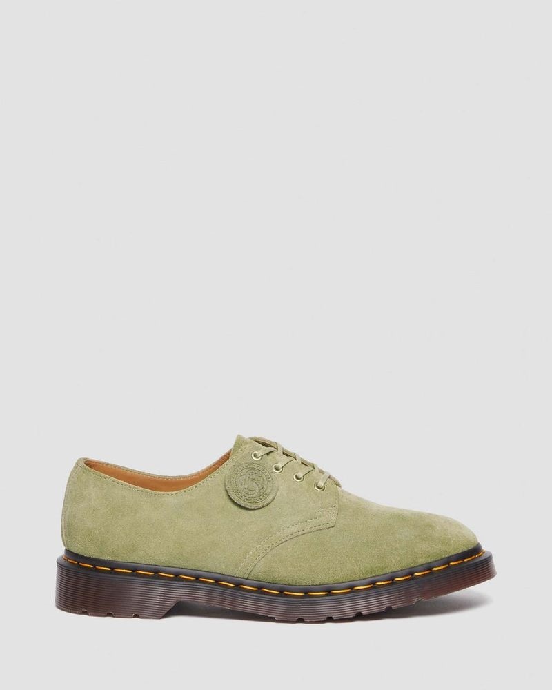 Dr Martin Martens Smiths Suede Dress Shoes (Desert Oasis Suede) Shoes Pale Olive | RN44-A5CN