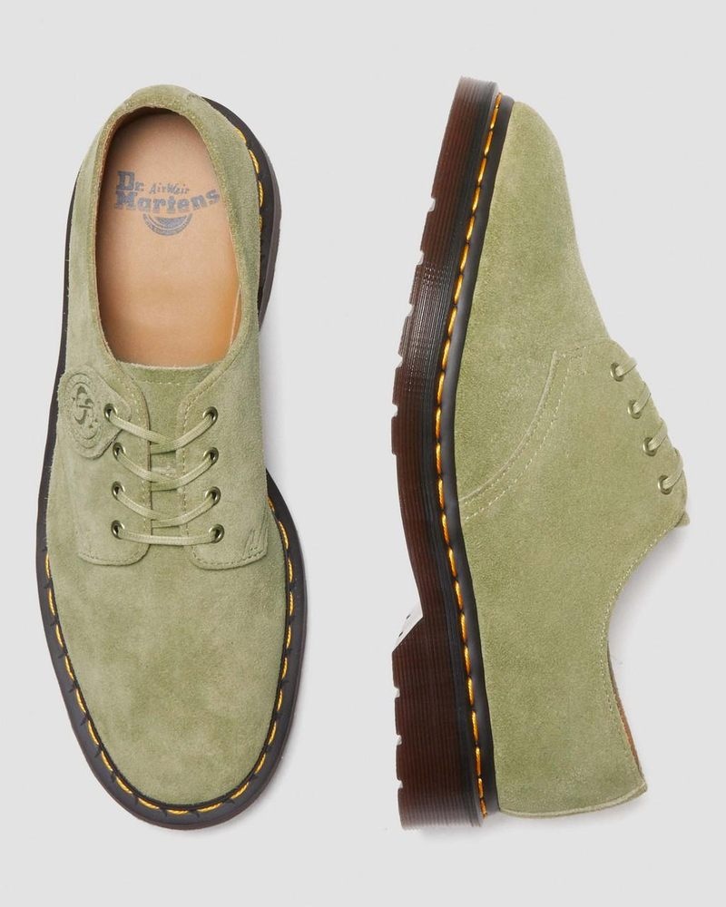 Dr Martin Martens Smiths Suede Dress Shoes (Desert Oasis Suede) Shoes Pale Olive | RN44-A5CN